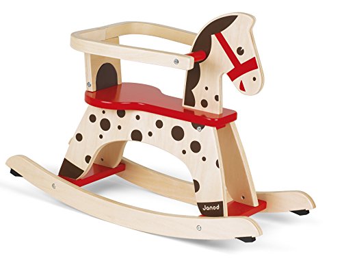 Janod - Caramel Wooden Rocking Horse - Toddler Toy - Learning Balance - For...