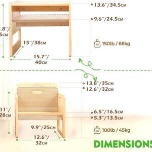 tavolino sedia montessori di legno
